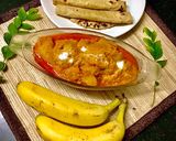 A picture of step 5 of Punjabi Raw Banana Sabzi.