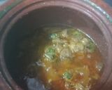 A picture of step 3 of Mutton Handi made in clay pot.