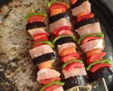 Foto del paso 1 de la receta: Pinchos de pollo y verduras (no keto)