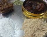 A picture of step 1 of Stuffed khajoor Mithai.