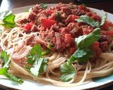 A picture of step 3 of Spaghetti bolognese.