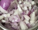 A picture of step 1 of Lahori chane.