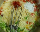 A picture of step 3 of Bell Pepper & Flour Triangle Fritters.