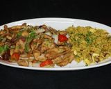 Foto del paso 9 de la receta: Pollo saltado con hongos shiitake y repollo chino