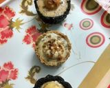 A picture of step 6 of Butter scotch rosogolla Panna cotta served in biscuit tart.