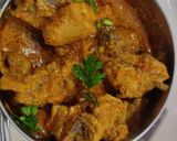 A picture of step 5 of Sukha Chicken and chicken curry(tambda rassa, Maharashtra lunch).