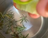 A picture of step 2 of Rosemary Lemon tea.