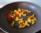 A picture of step 2 of Maccheroni with Sliced Cold Cuts and Peppers.