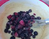A picture of step 2 of Mix Berry Banana Cake.