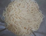 A picture of step 2 of Spinach garlic noodles.