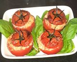Foto del passaggio 8 della ricetta Pomodori farciti, freschi e profumati🍅🍚🌿