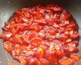 A picture of step 2 of Strawberry Compote/ Topping.