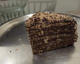 A picture of step 8 of Chocolate Crepe Cake.
