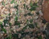 A picture of step 6 of Wild garlic spelt risotto.