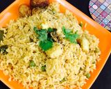 A picture of step 10 of Paneer Matar Pulao.