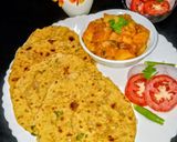 मिस्सी रोटी और चटपटी आलू की सब्जी रेसिपी चरण 9 फोटो
