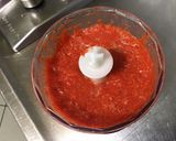 Une image de l'étape 5 de Pavés de saumon à l'aneth, crème de poivrons et radis.
