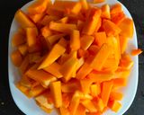 A picture of step 1 of Butternut squash soup.