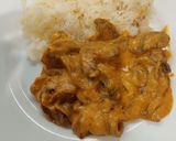 Gombapörkölt rizzsel recept fázis 4 fotója