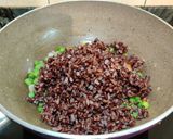 A picture of step 6 of EGG FRIED RICE with BLACK RICE.