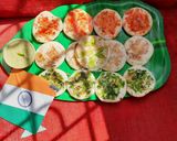 तिरंगा उत्तपम (tiranga uttapam recipe in marathi) रेसिपी स्टेप 9 फोटो