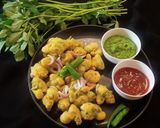 A picture of step 3 of Methi fritters (methi na gota).