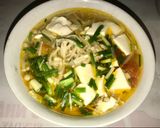 Hình bước làm 3 của món Canh nấm đậu hũ non