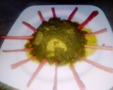 A picture of step 10 of Alu Palak.