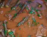 A picture of step 12 of Lady Finger Mutton (Bhindi Gosht).