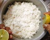 A picture of step 2 of Gatta pulao.