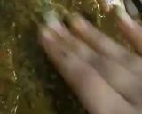 A picture of step 7 of Baked Tilapia Fish served with rocket leaves.