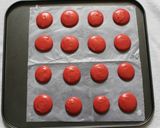 A picture of step 11 of Eggless Raspberry Rose Macarons (Aquafaba).