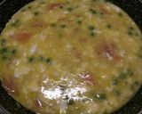 A picture of step 2 of Smoked salmon, pea and feta frittata.