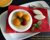 Une image de l'étape 5 de Fraîcheur de melon à la crème de calisson.