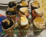Foto del paso 3 de la receta Cucuruchos de colores rellenos de Mousse de Bonito, Boletus y Calamares en su tinta