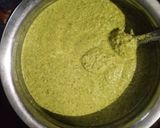 A picture of step 2 of Hariyali dhokla.