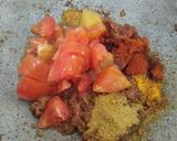 A picture of step 4 of Chana samosa chat shots.