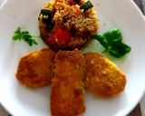 Zöldséges quinoa- rántott karalábé, rántott cukkini gluténmentesen recept fázis 6 fotója