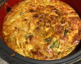 Une image de l'étape 5 de Quiche omelette pesto parmesan.