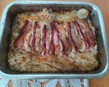Karaj egyben sütve, savanyúkáposzta ágyon recept fázis 6 fotója
