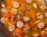 Une image de l'étape 3 de Rougail saucisses.