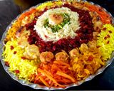 عکس مرحله 9 از دستور مرصع پلو با جوجه حلزونی