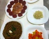 Foto del passaggio 2 della ricetta Cotechino con lenticchie e verdure light