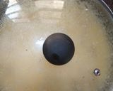 A picture of step 4 of Urad kadhi with rice.
