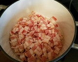 A picture of step 1 of Bean and Bacon Soup.