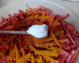 A picture of step 5 of Carrots Achar.