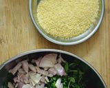 A picture of step 1 of Methi ghavan.