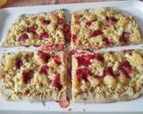 Foto del paso 16 de la receta: Masa Pizza sin gluten en Amasadora con pollo, piña, queso y mermelada