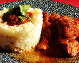 Foto del paso 7 de la receta: Magro de cerdo en tomate y achiote con guarnición de arroz, cilantro y salsa rocoto 🌶 en crockpot