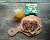Foto langkah ke 2 dari resep Roti Bakar Milo Susu.